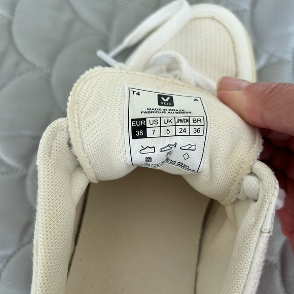 VEJA Sneakers V-12 Pink/Green on White - Size US 7 - Euro 38 - Picture 5 of 11